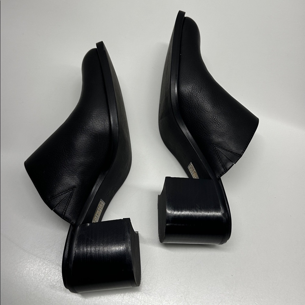 Jeffrey Campbell Walkin Mules Clogs Square Toe Open Back Shoes Leather Black 7.5 - Picture 7 of 11